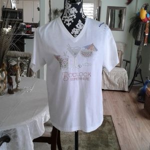 Jewelled T shirts 2 size M and large.  Fit is m.